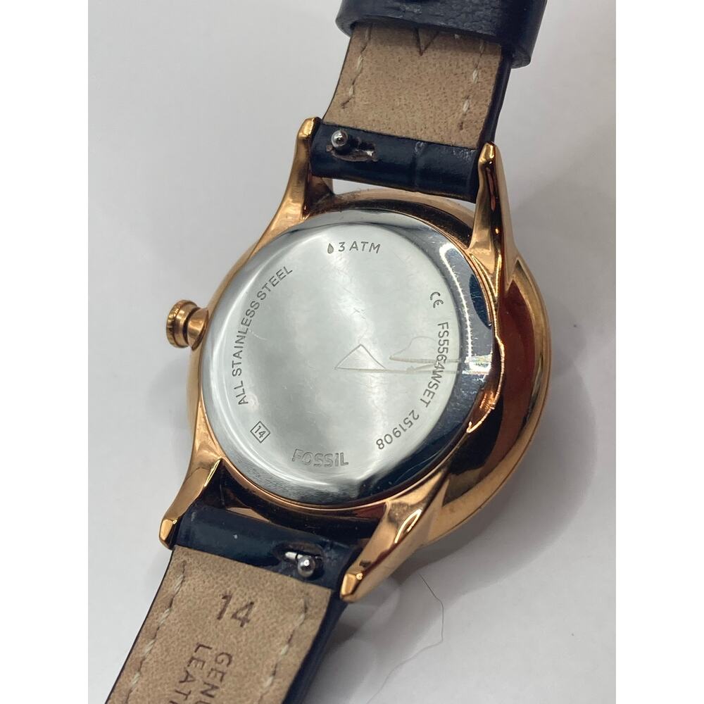Fossil Rose Gold MOP Dial Womens Watch 30mm - Fresh Battery - Adjustable WR 3ATM - Picture 7 of 12